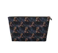 Buewutiry Makeup Bag - Cool Fire Mountain Dragon A Print Cosmetic Travel Toiletry Organizer For Women, Cute Leather Makeup Pouch, Portable Small Cosmetic Bag For Daily Use & Travel