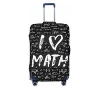 Buewutiry Travel Luggage Cover Protector - I Love Math Washable Suitcase Covers For 18-32 Inch Luggage, Black, Large