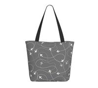 Buewutiry Travel Tote Bag for Women Work - Lightweight Airplane Routes Around The World Shoulder Bag Nurse Bag Beach Handbags for Women, Fashion Large Tote Purse for Women with Zipper