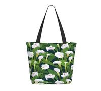 Buewutiry Travel Tote Bag for Women Work - Lightweight Calla Lily Flowers Bouquet Shoulder Bag Nurse Bag Beach Handbags for Women, Fashion Large Tote Purse for Women with Zipper