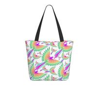 Buewutiry Travel Tote Bag for Women Work - Lightweight Colorful Flying Parrot Cute Shoulder Bag Nurse Bag Beach Handbags for Women, Fashion Large Tote Purse for Women with Zipper