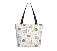 Buewutiry Travel Tote Bag for Women Work - Lightweight Cute Hand Painted Snail Shoulder Bag Nurse Bag Beach Handbags for Women, Fashion Large Tote Purse for Women with Zipper