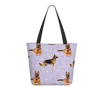 Buewutiry Travel Tote Bag for Women Work - Lightweight German Shepherd Dog Love Shoulder Bag Nurse Bag Beach Handbags for Women, Fashion Large Tote Purse for Women with Zipper