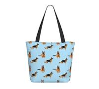 Buewutiry Travel Tote Bag for Women Work - Lightweight German Shepherd Dog No.1015 Shoulder Bag Nurse Bag Beach Handbags for Women, Fashion Large Tote Purse for Women with Zipper