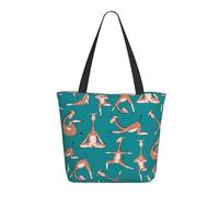 Buewutiry Travel Tote Bag for Women Work - Lightweight Giraffes Doing Various Yoga Shoulder Bag Nurse Bag Beach Handbags for Women, Fashion Large Tote Purse for Women with Zipper