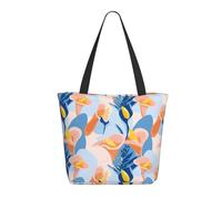 Buewutiry Travel Tote Bag for Women Work - Lightweight Orange Calla Lily Flowers Shoulder Bag Nurse Bag Beach Handbags for Women, Fashion Large Tote Purse for Women with Zipper