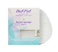Buf-Puf Regular Facial Sponge, Dermatologist Developed, Removes Deep Down Dirt & Makeup that Causes Breakouts and Blackheads, Reusable, Exfoliating, White, 1 Count