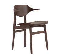 Bufala Dining Chair Norr11 Oak dark stained Leather dark brown - 4251501633150