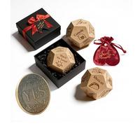 BUFANYU Valentine's Day Couples Gifts for Him Her Men Women - Date Night Decision Set - 3 Romantic Decision Makers (Food, Movie, Activity) - 1 Metal Coin - Anniversary Birthday Gift for 18+ Adults