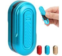 Bufccy Fidget Slider 3 Layer EDC Gadgets Toy, Metal Magnetic Haptic Block Push Fidget Toys for Adults Anxiety/ADHD/Stress Relief, Gift for Boyfriend, Husband and Father (Mini Blue)