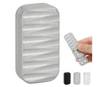 Bufccy Fidget Slider 3 Layer EDC Gadgets Toy, Metal Magnetic Haptic Block Push Fidget Toys for Adults Anxiety/ADHD/Stress Relief, Gift for Boyfriend, Husband and Father (Matte Grey)