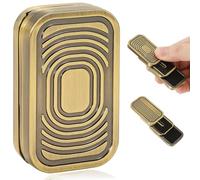 Bufccy Fidget Slider 3 Layer EDC Gadgets Toy, Metal Magnetic Haptic Fidget Toys for Adults Anxiety/Stress Relief, Gift for Boyfriend, Husband and Father (Golden)