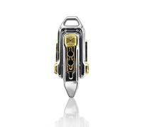 Bufccy Fidget Slider Push Egg Double Push, Magnetic Metal Fidget Toy EDC Fidget Toys for Adults, ADHD Anxiety Stress Relief Toys, Gift for Boyfriend, Husband and Father (Silver Yellow)