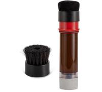 Buff And Bloom Dark Tan Cream Refill + Horsehair Brush Replacement | 50ml/1.7oz | Foam- Tip | Airless Container | Mess-Free | Press to Dispense | Italy Made | Smooth Leather |
