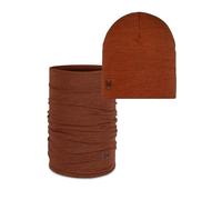 BUFF® Bundle of BUFF® Hiking Merino Midweight Beanie Melange Cinnamon with Merino Midweight Melange Cinnamon One size Adult