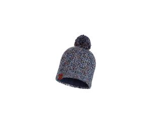 Buff Cayro Unisex Margo Knitted and Band Polar Fleece Hat, Blue, One Size UK