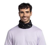 Buff Coolnet Uv Neck Gaiter, Black/White, OneSize