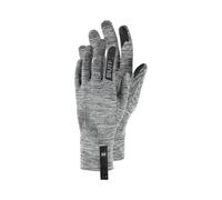 Buff| Gloves DryFlx Quick drying, Stretch, Reflective, Shiny, Night, Visibility, Running, Moisture wicking Man Women L Light Grey