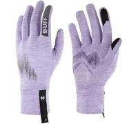 Buff| Gloves DryFlx Quick drying, Stretch, Reflective, Shiny, Night, Visibility, Running, Moisture wicking Man Women L Iris