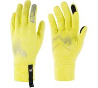 Buff| Gloves DryFlx Quick drying, Stretch, Reflective, Shiny, Night, Visibility, Running, Moisture wicking Man Women M Lime