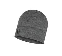 BUFF | Merino Midweight Beanie | Natural Wool Hat | Light Grey Melange One Size