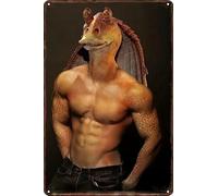 Buff Jar Jar Binks Vintage Metal tin Sign Art Plaque Wall Decor Look Funny Gifts for Home Kitchen Garage Bathroom Farm Garden Bar Cafe 8x12 Inch Metal Posters