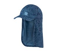 Buff Kids Beach Summer Sun Walking Hiking UPF 50 Sahara Cap Hat - Night Blue