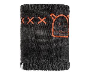 Buff Kids Monster Jolly Jnr Knitted Neckwarmer - Black, One Size