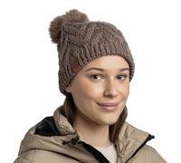 Buff Knitted and Polar Caryn Beanie in Cobblestone