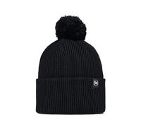 Buff Knitted Beanie Lilon Pom Black Unisex Adult