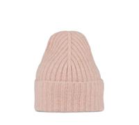 Buff Knitted Beanie Nilah - Cosy Winter Hat - Peach Beige - WildBounds One Size