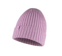Buff Merino Wool Knit Norval Beanie Light Violet Women