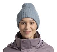Buff Knitted Beanie Nilah - Cosy Winter Hat, Thermal Insulation - Lake Blue One Size