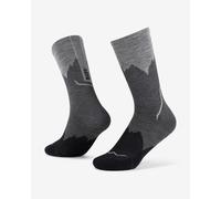 Buff Lightweight Merino Wool Crew Socks Dark Grey - XL