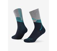 Buff Lightweight Merino Wool Crew Socks grey navy blue - S