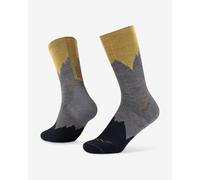 Buff Lightweight Merino Wool Crew Socks yellow grey - M