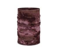 Buff Lightweight Merino Wool Neck Gaiter, 100% Ethically Sourced Wool, Versatile, Temperature Regulating Face Mask, Natural Tye Dye Burgundy, Adult Size