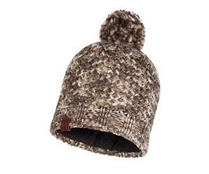 Buff Men Margo Knitted and Band Polar Fleece Hat - Taupe Brown, Adult