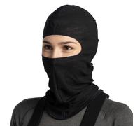 Buff Merino Lightweight Balaclava in Solid Black