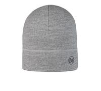 BUFF®| Merino Lightweight Beanie Man Woman Adult, Multifunctional 100% Merino Wool Scarf, Trekking, Outdoor, Sustainable, Slim fit, One Size, Grey Light