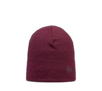 Buff, Merino Midweight Beanie Hat Man Woman Adult, Multifunctional 100 Percent Merino Wool Scarf, Trekking, Outdoor, Sustainable, One Size, Red