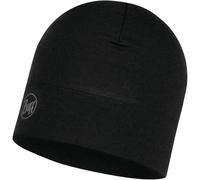 Buff Merino Midweight Beanie Hat (Solid Black)