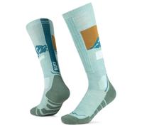 Buff| Socks Merino HW Over the Calf Merino wool, Odor control, Temperature regulation, Cushioning, Comfort, Skiing, Snow, Quality Man Women M Sea Green