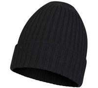 Buff Merino Wool Knitted Beanie (Norval Graphite)