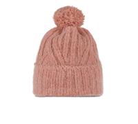 Buff Beanie Nerla – Chunky Knit Fleece Bobble Hat – One Size, Crimson