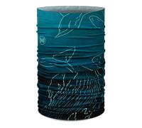 Buff®| Original EcoStretch Neckwarmer Man Woman Adult, Scarf, Tubular, Multifunctional, Neck and Head, Running, Walking, Trekking, Sustainable, Lightweight, One Size, Green