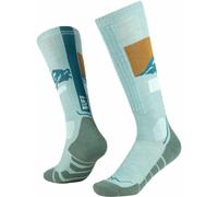 Buff| Socks Merino HW Over the Calf Merino wool, Odor control, Temperature regulation, Cushioning, Comfort, Skiing, Snow, Quality Man Women S Sea Green