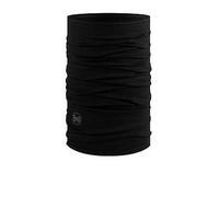 Buff Lightweight Merino Wool Neck Tube, Solid Black