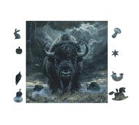 Buffalo 100 Pieces Jigsaw Puzzles For Men Educational Decompression Adults Anxiety Memory Care Mothers Valentines Premium Cardboard 28x28cm