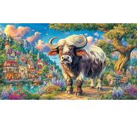 buffalo 1000 Piece Jigsaw Puzzle for Adults Kids - Impossible Hard Challenging Game Great Gift Idea 38x52/1000pcs